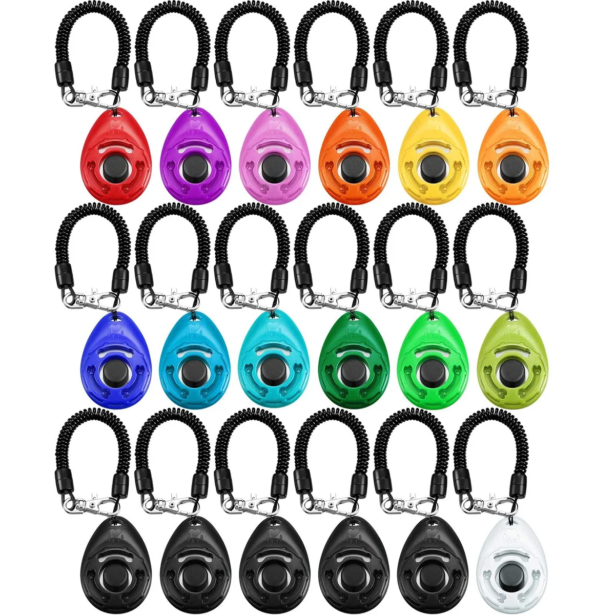 Frienda Dog Training Clickers 18-Pack Multicolor with Wrist Strap — product photo
