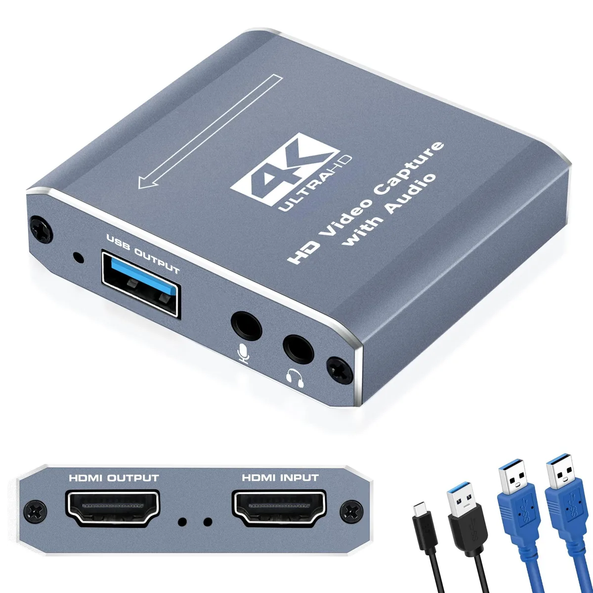 WRIARICH WRIARICH 1080p 60 FPS Capture Card USB 2.0 HDMI Loop-Out — product photo