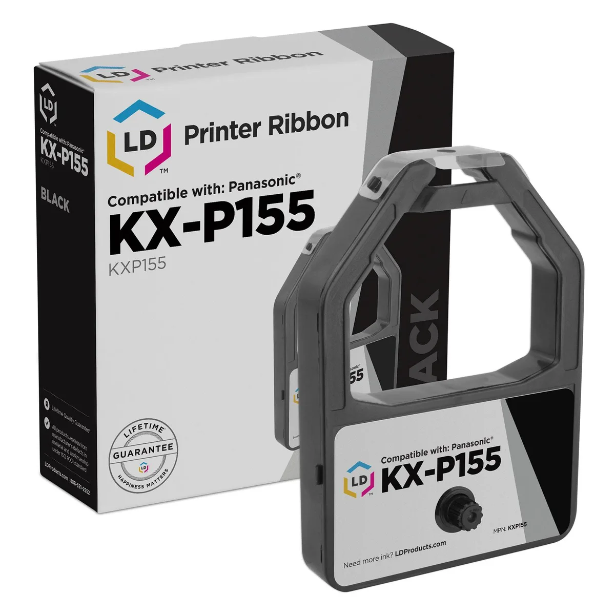 LD Products LD Products Printer Ribbon for Panasonic KX-P155 Black — product photo
