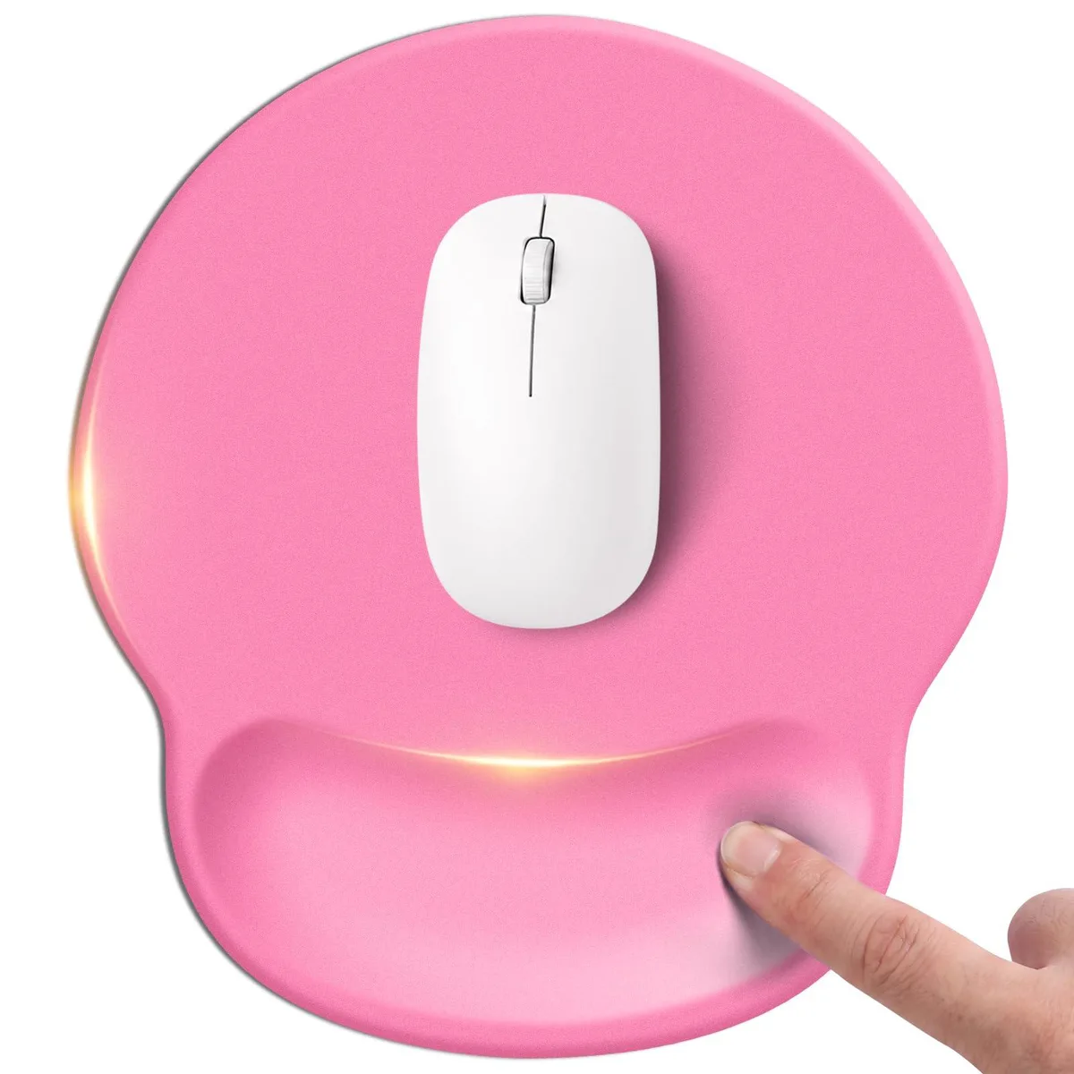  Dacovi Pink Mouse Pad with Wrist Rest 9.8 x 8.8 in — product photo