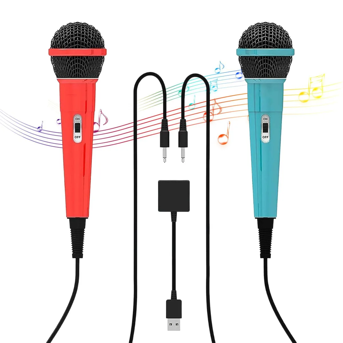 TEFELE TIAN-222 2-Piece 10FT USB Gaming Microphone 3.5mm — product photo