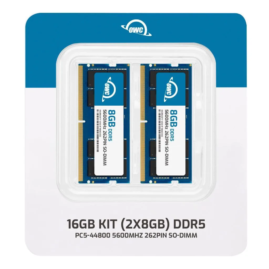 OWC OWC 16GB (2x8GB) DDR5 5600 CL46 262-pin SODIMM laptop RAM — product photo