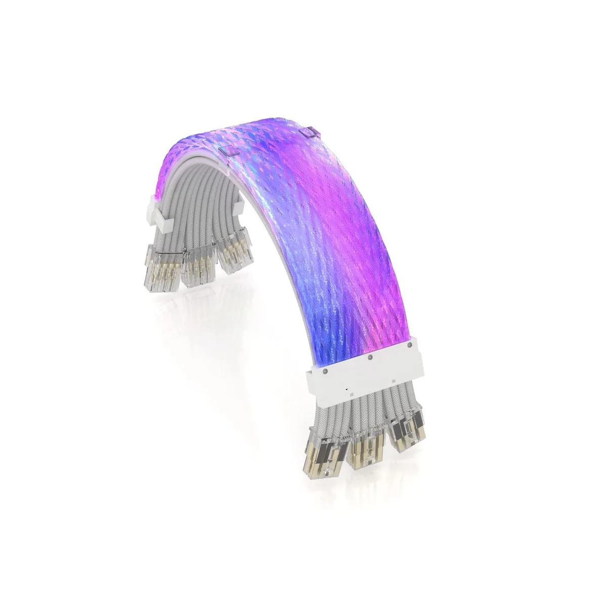 Vszerda Vszerda Full White ARGB GPU Power Cable Kit 3×8(6+2) Pin 25.5 cm — product photo
