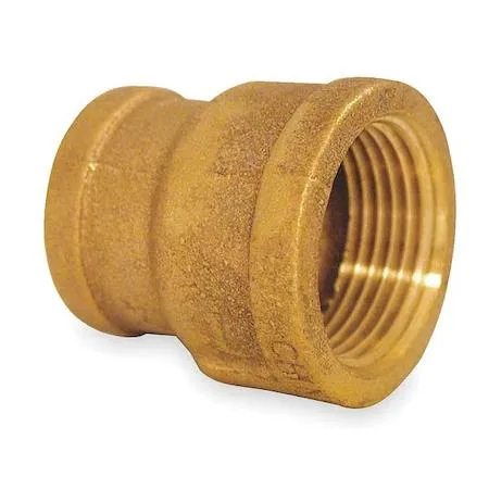 Brass reducing coupling with threaded female ends