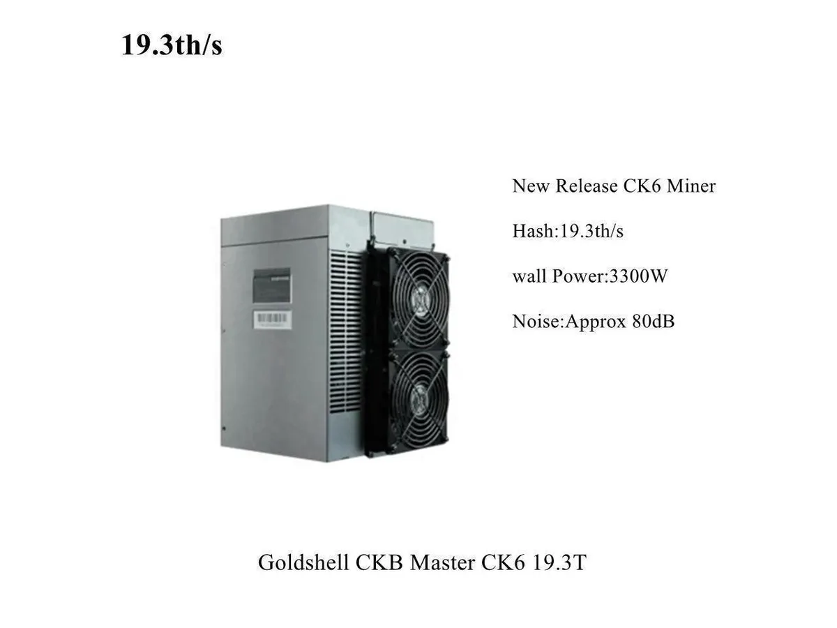 Goldshell Goldshell CK6 mining hardware 19.3 th/s 3300W 80db Ethernet — product photo