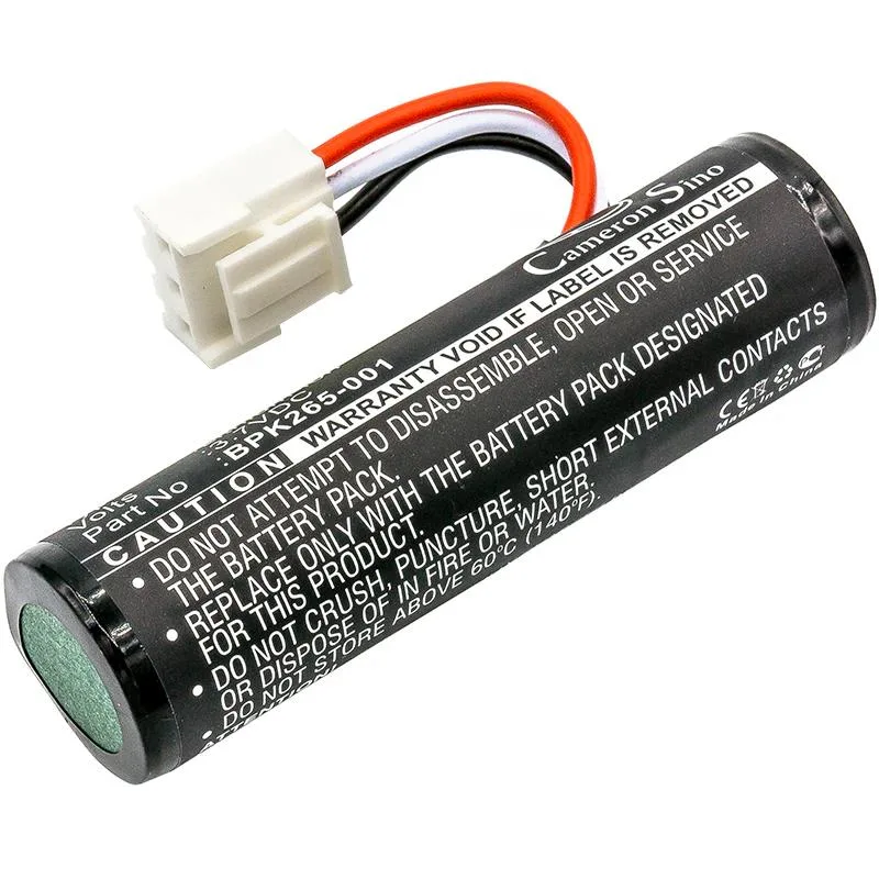 Rectangular rechargeable lithium-ion battery with label showing 2200mAh 8.14Wh