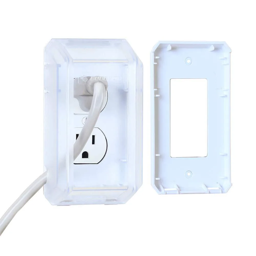  EUDEMON B6202 Double Switch Plate Transparent 1 Pack — product photo