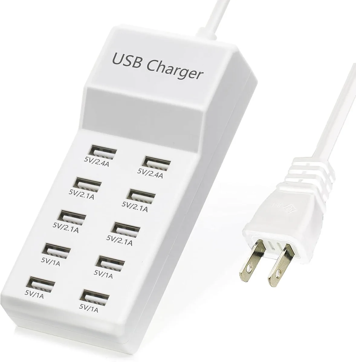 RUOCLRIS RUOCLRIS 10-Port 50W USB Charger White — product photo
