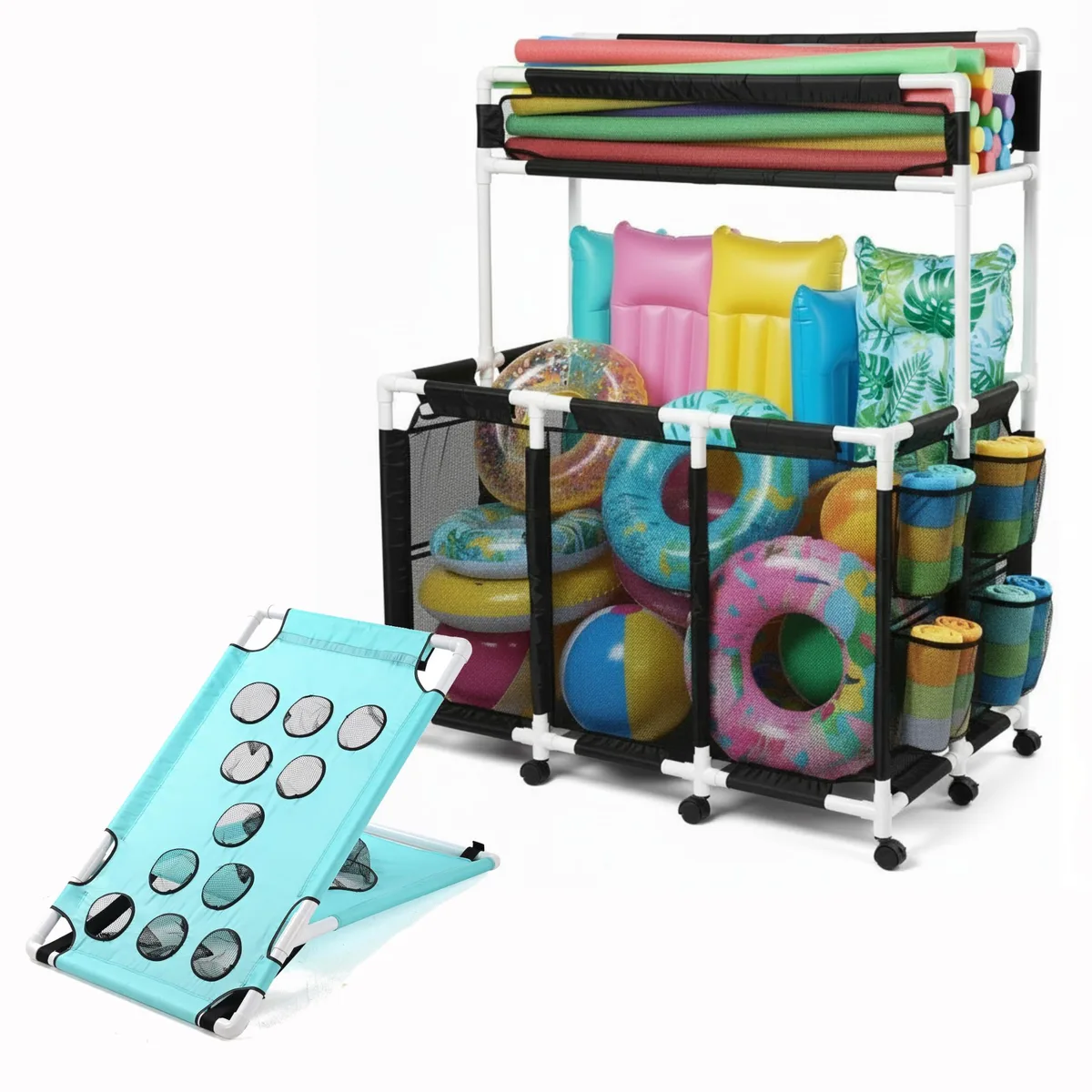 Yescom USA, Inc. Yescom USA, Inc. 06PSBTSG001-3G2LPVC-03 270 Gal Toy Storage 10 Wheels 88Lbs — product photo