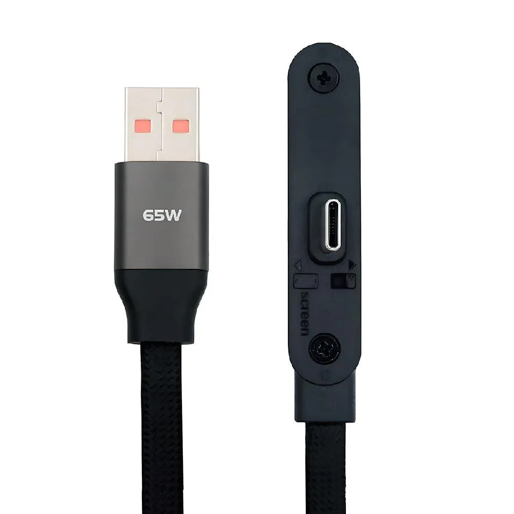Fervit Fervit USB-A to USB-C Cable 15W 65W 90° Angled 360° Stand — product photo