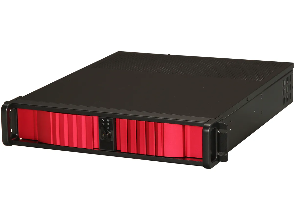 iStarUSA Inc. iStarUSA Inc. D-200SEA-RD 2U Rackmount Server Chassis Red Bezel — product photo