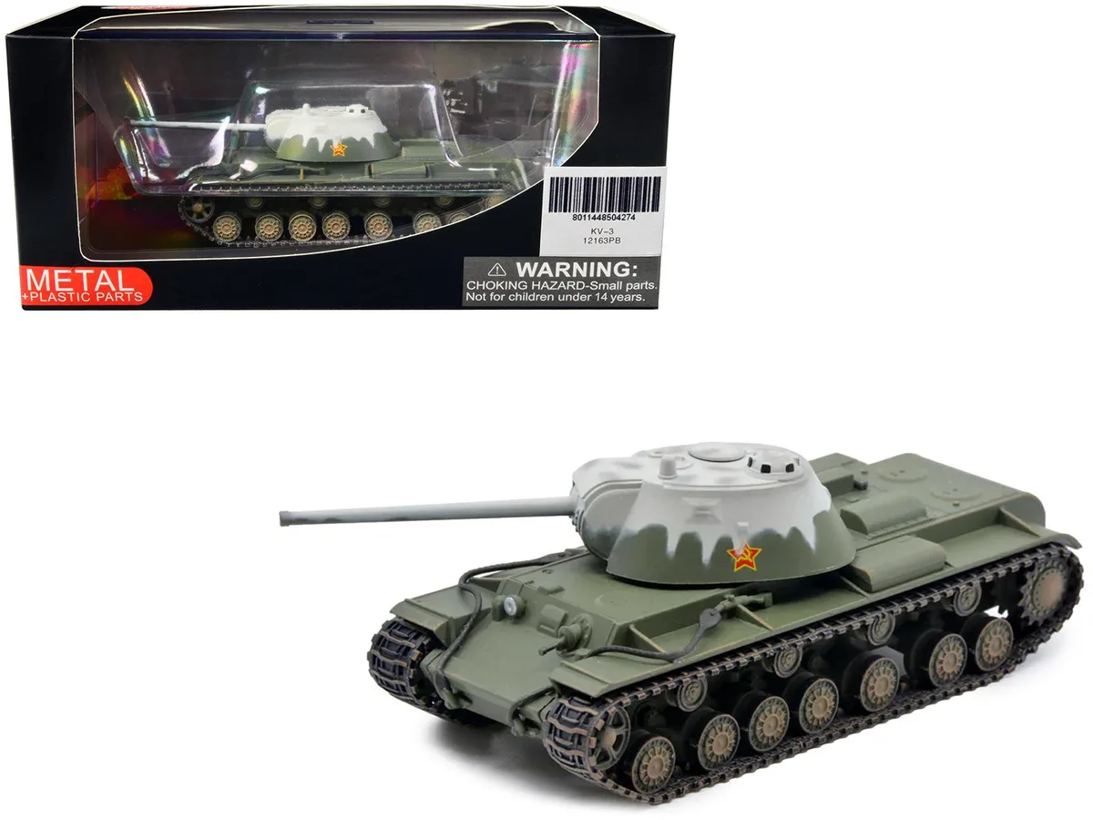 Panzerkampf Panzerkampf Soviet KV-3 Heavy Tank Winter Camouflage 1/72 Diecast Model — product photo