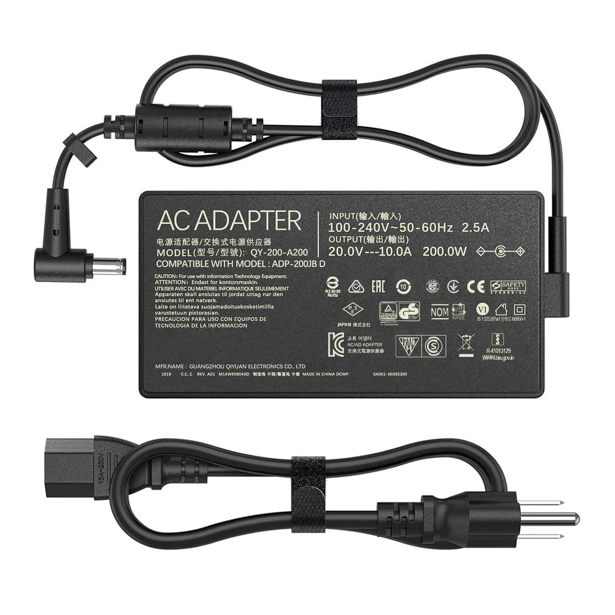 DELL QY-200W-A200 200W AC Adapter 6.0x3.7mm — product photo
