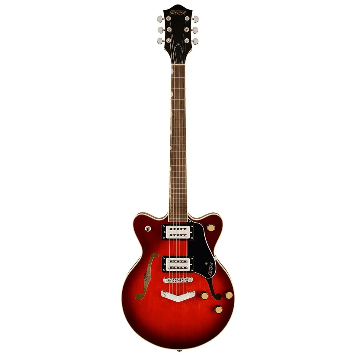 Gretsch Gretsch G2655 Streamliner Center Block Jr. Double-Cut V-Stoptail Claret Burst electric guitar — product photo