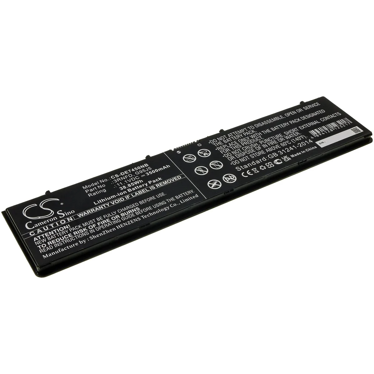 Cameron &amp; Co Cameron &amp; Co DS-CS-DE7450NB laptop battery 11.1V 3500mAh Black — product photo