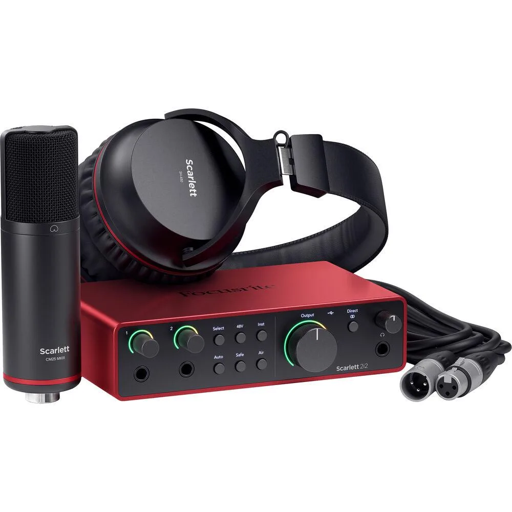 Focusrite Focusrite Scarlett 2i2 Studio 4th Gen Bundle CM25 MkIII Mic SH-450 Headphones — product photo