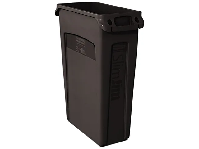 Rubbermaid Commercial Rubbermaid Commercial 354060BK Slim Jim 23 gal cleaning receptacle — product photo