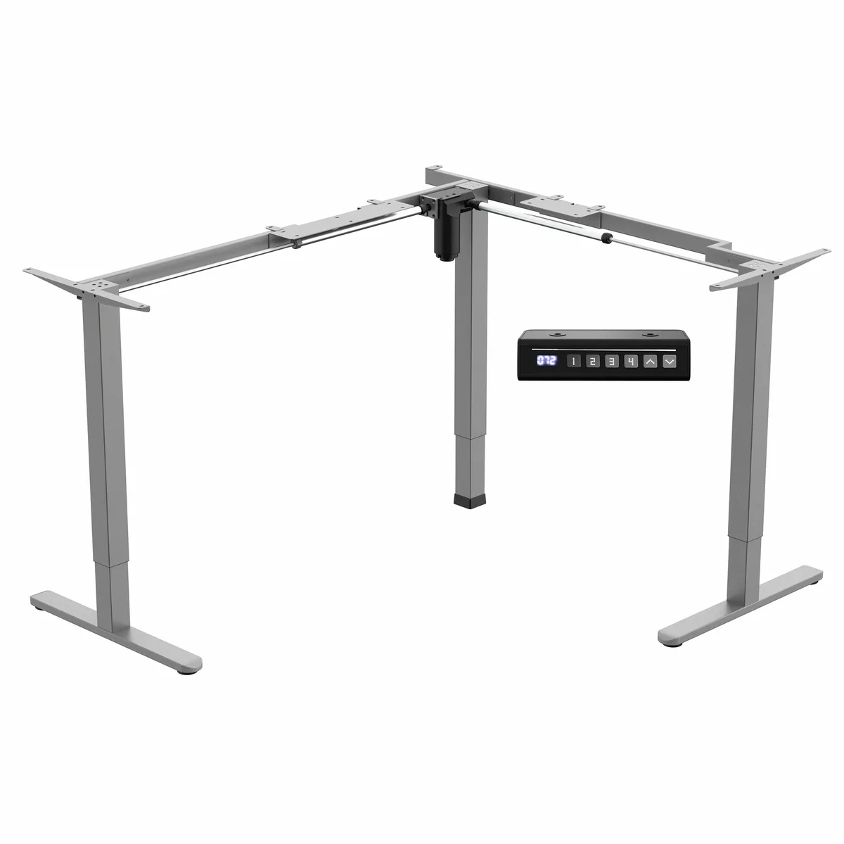 VIVO VIVO Gray Medium Electric Single Motor Corner Desk Frame DESK-E355G — product photo