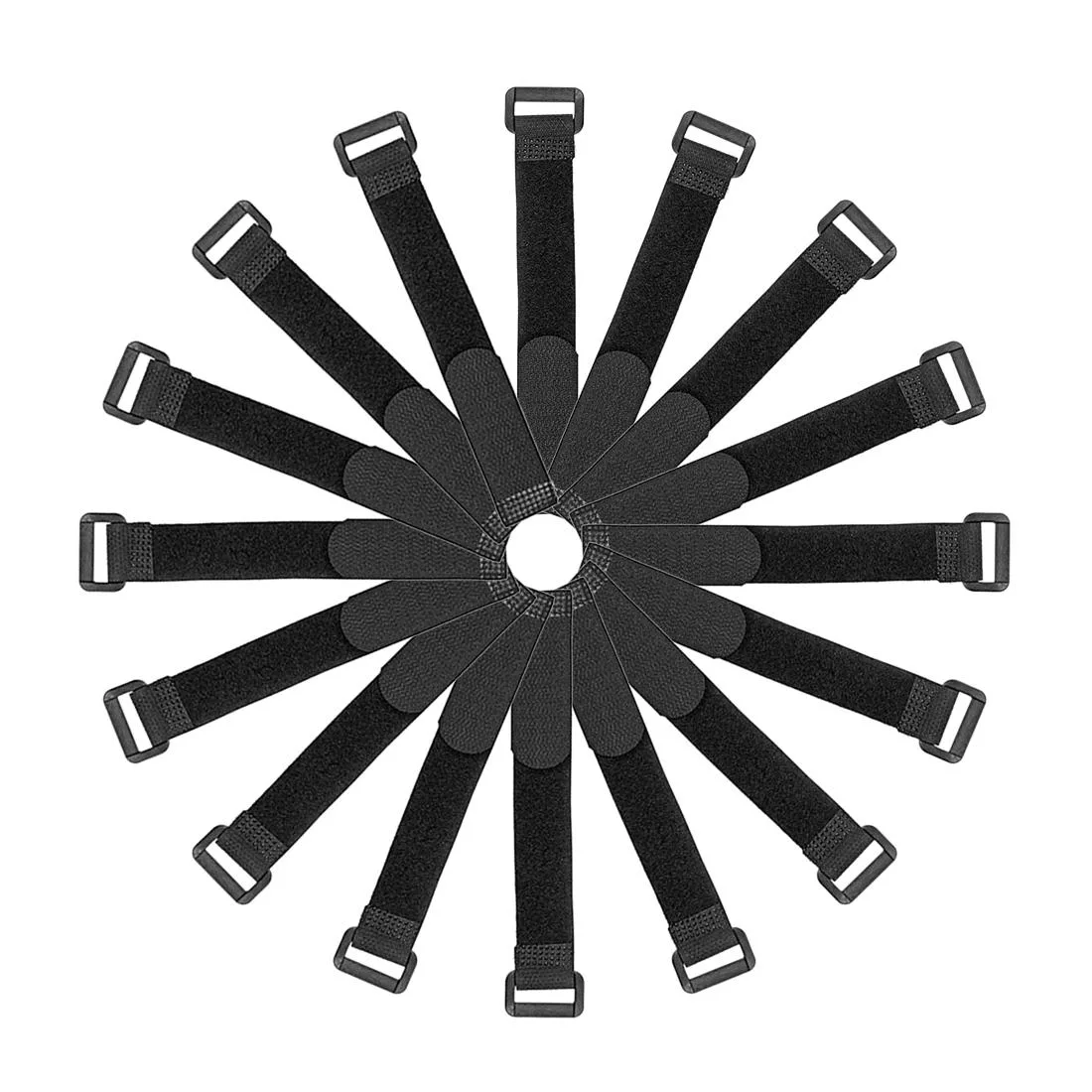 Unique-Bargains Unique-Bargains Hook and Loop Cable Tie 200mm Black 50pcs — product photo