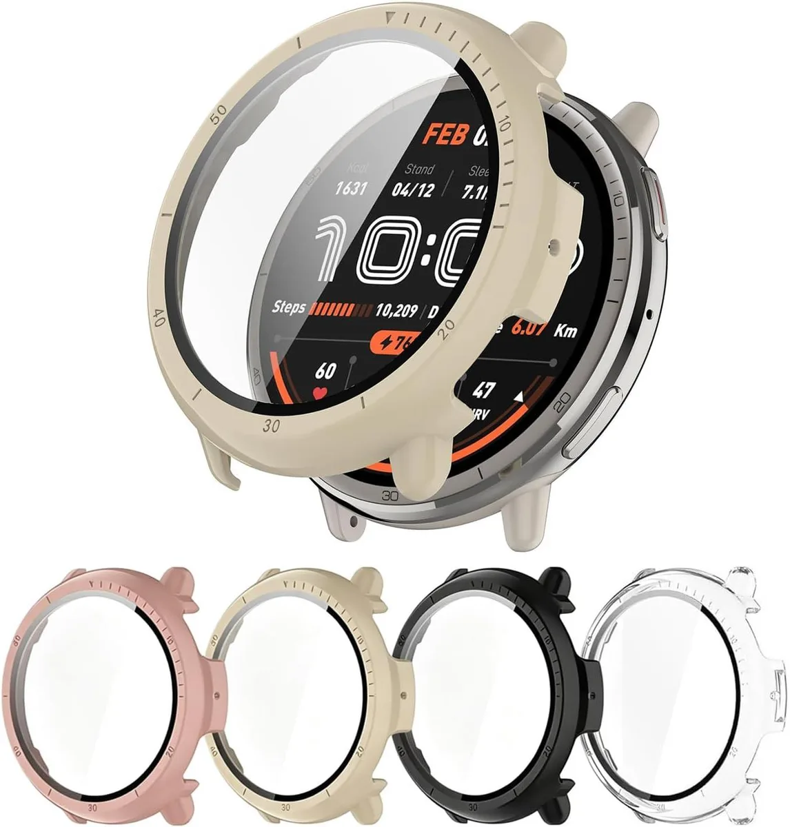 ETEIZU ETEIZU 4-Pack Screen Protector Case for Amazfit Active 2 — product photo