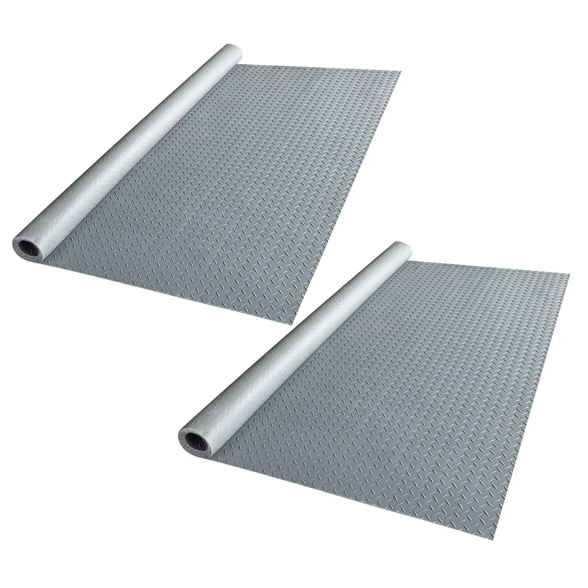 Yescom USA, Inc. Yescom USA, Inc. Garage Floor Mat Roll 13x5 ft 2 Pack Gray PVC Diamond Pattern 8.150 — product photo