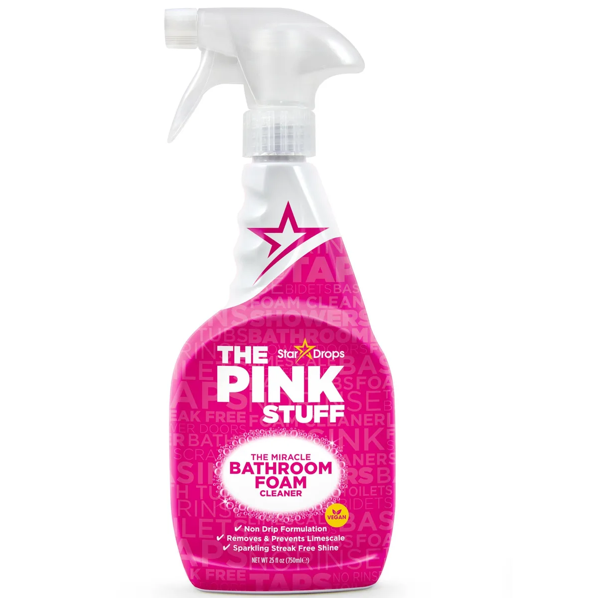 Pink foam cleaner spray bottle 750ml