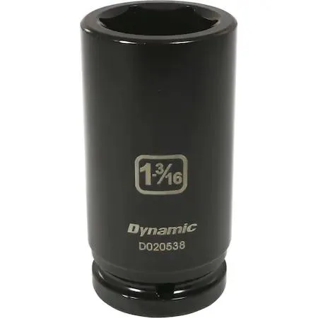 Black phosphate 3/4 inch drive deep socket six point 1-3/16 inch size
