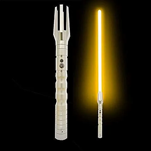 gengyouyuan gengyouyuan Lightsaber Heavy Dueling Metal Handle Silver Yellow — product photo