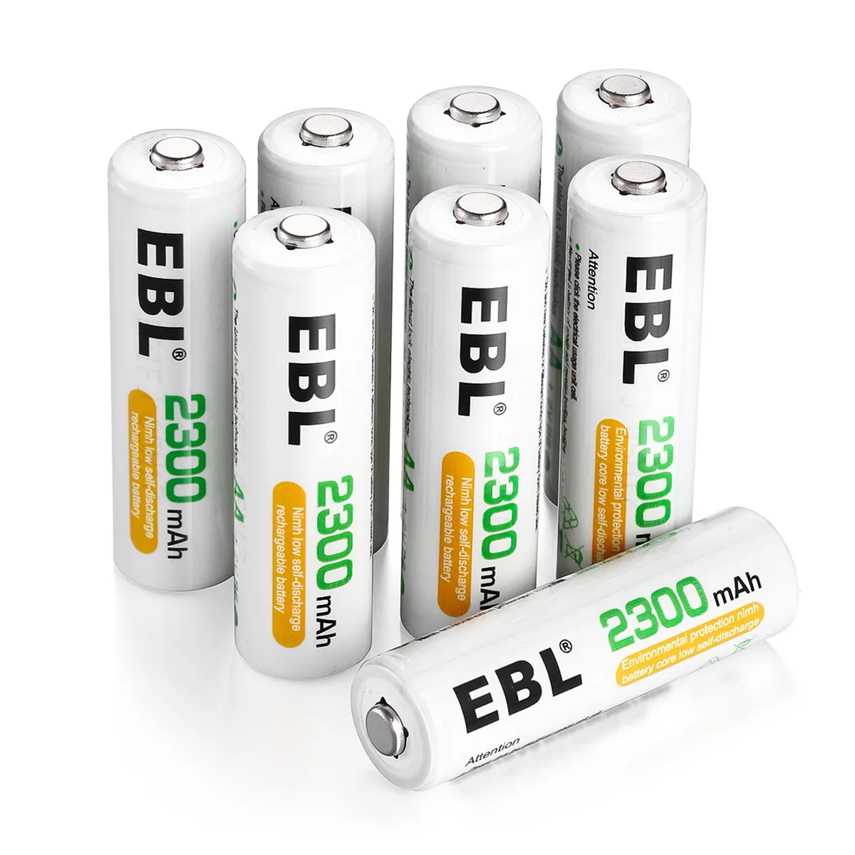Shenzhen Lepower Electronics Co., Ltd Shenzhen Lepower Electronics Co., Ltd EBL 2300mAh AA Ni-MH Rechargeable Batteries 8 Pack With Battery Case — product photo