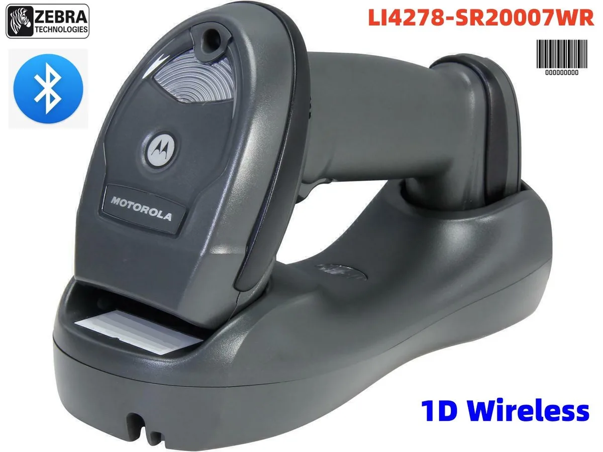J&amp;P J&amp;P LI4278-SR20007WR barcode scanner with cradle — product photo