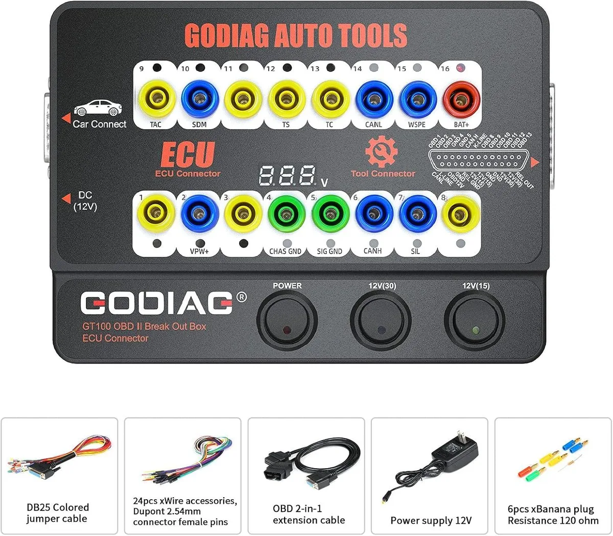 TAURKENAM TAURKENAM GT100 OBDII Breakout Box Car Electronics Accessory — product photo