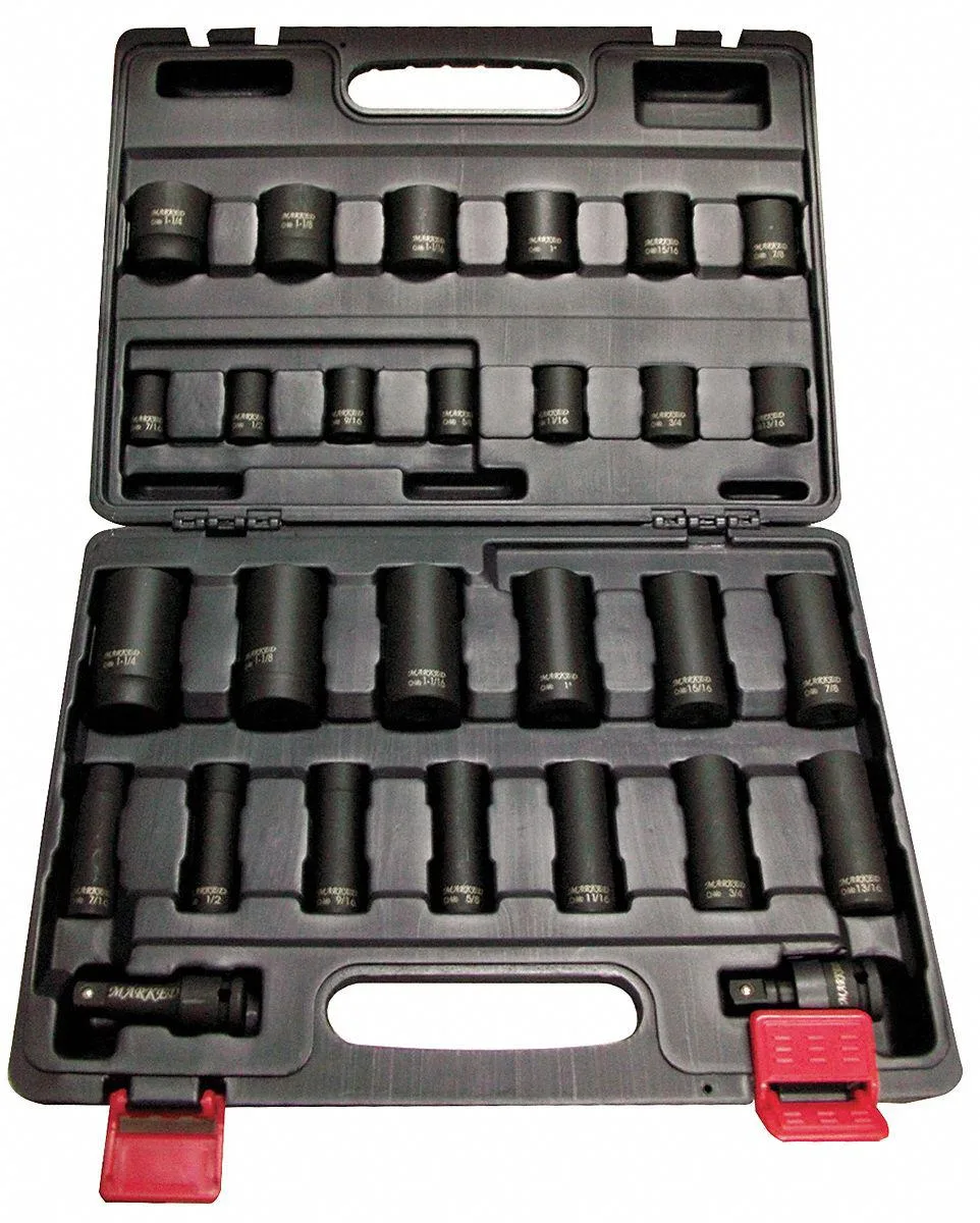Westward Westward 4PRG8 Impact Socket Set 1/2 in 28-Piece Black Oxide — product photo