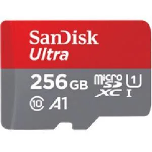 SanDisk SanDisk Ultra 256GB microSDXC 120MB/s UHS-I A1 card + adapter — product photo