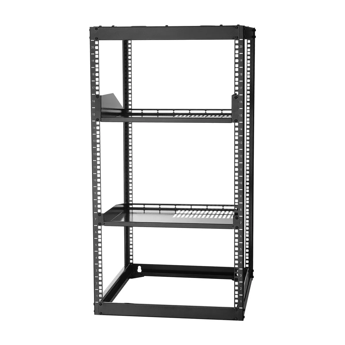 VEVOR VEVOR 20U Open Frame Server Rack 23in Depth 19in Width 500lb Floor 200lb Wall — product photo