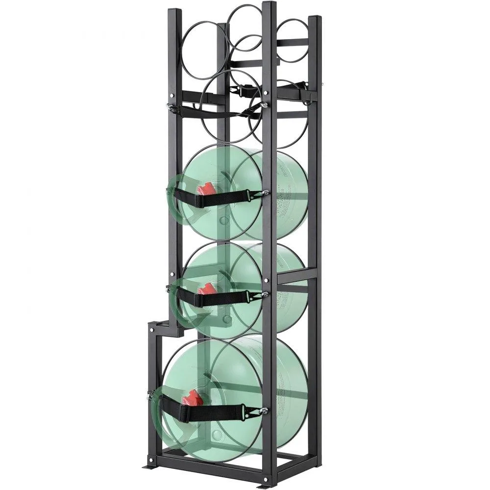 VEVOR VEVOR CTR330 Refrigerant Tank Rack 15.55x12.99x49.8 in 50lb 30lb 3 Small Bottles — product photo