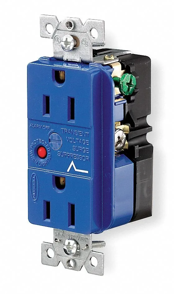 Hubbell Incorporated Hubbell Incorporated 15A Duplex Surge Receptacle 240J Blue — product photo