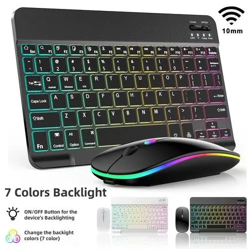  Redragon DN Wireless Keyboard &amp; Mouse Set 2.4GHz 5.0 10M Keystrokes 15 Effects 30/90 Sleep 33ft Range — product photo