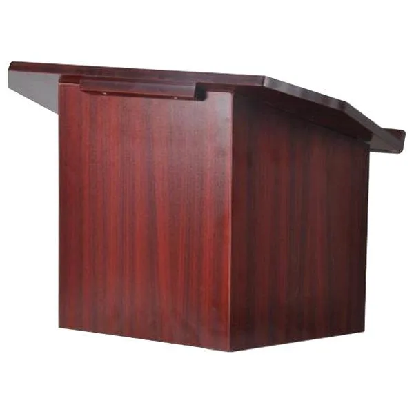 Compact folded lectern podium, dark finish, 41