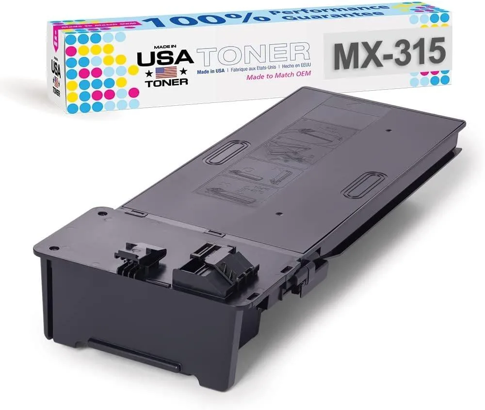 MADE IN USA TONER MADE IN USA TONER Compatible for Sharp MX-315NT MX-M265N 266N 315N 316N 356N Black toner cartridge — product photo