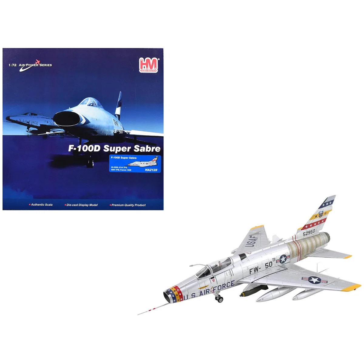 Hobby Master Hobby Master F-100D Super Sabre FW-871 1/72 Diecast Hobby Collectible — product photo