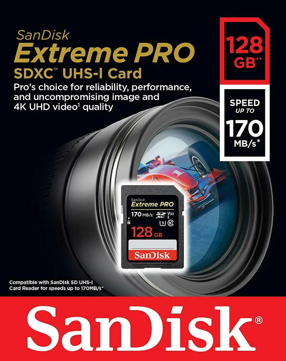 SanDisk SanDisk Extreme Pro 128GB SDXC UHS-I Memory Card — product photo