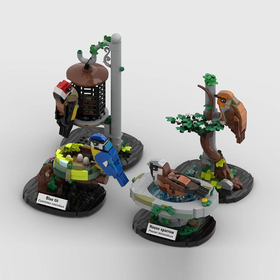 ZITIANYOUBUILD ZITIANYOUBUILD Garden Birds of Britain Building Blocks Set 1285PCS MOC-138570 — product photo
