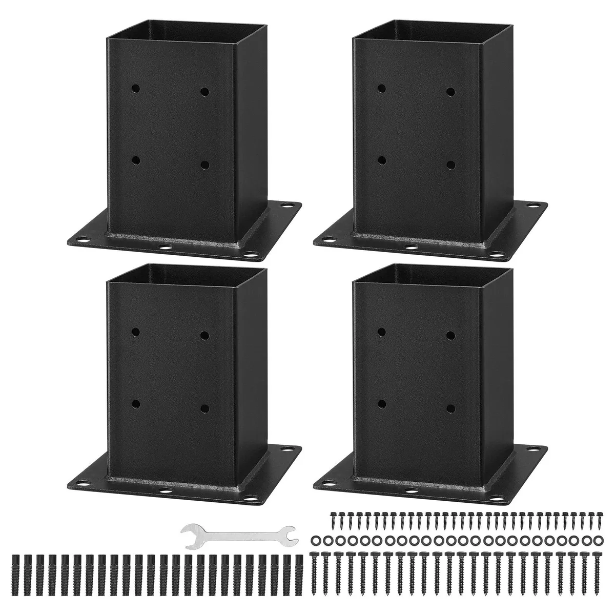 VEVOR VEVOR 6x6 Post Base 4 Pcs 5.6x5.6 in Inner Black — product photo