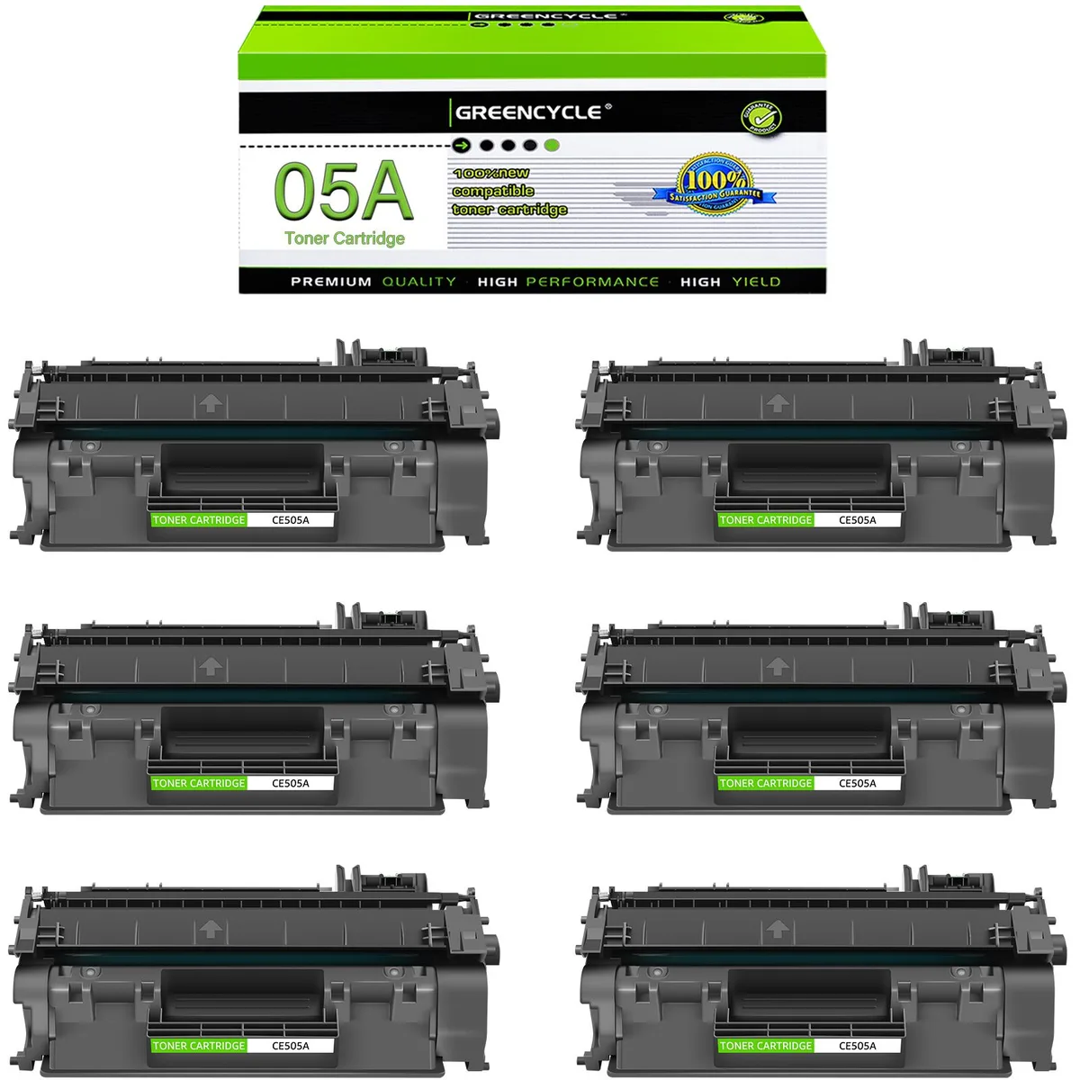 GREENCYCLE GREENCYCLE CE505A toner cartridge 6-pack black 2300 pages — product photo