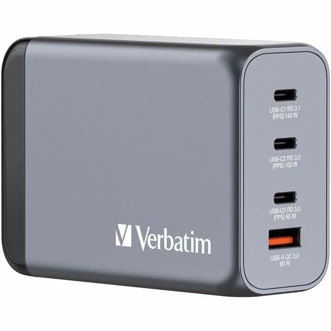 VERBATIM VERBATIM 32205 240W 4-Port GaN Wall Charger — product photo