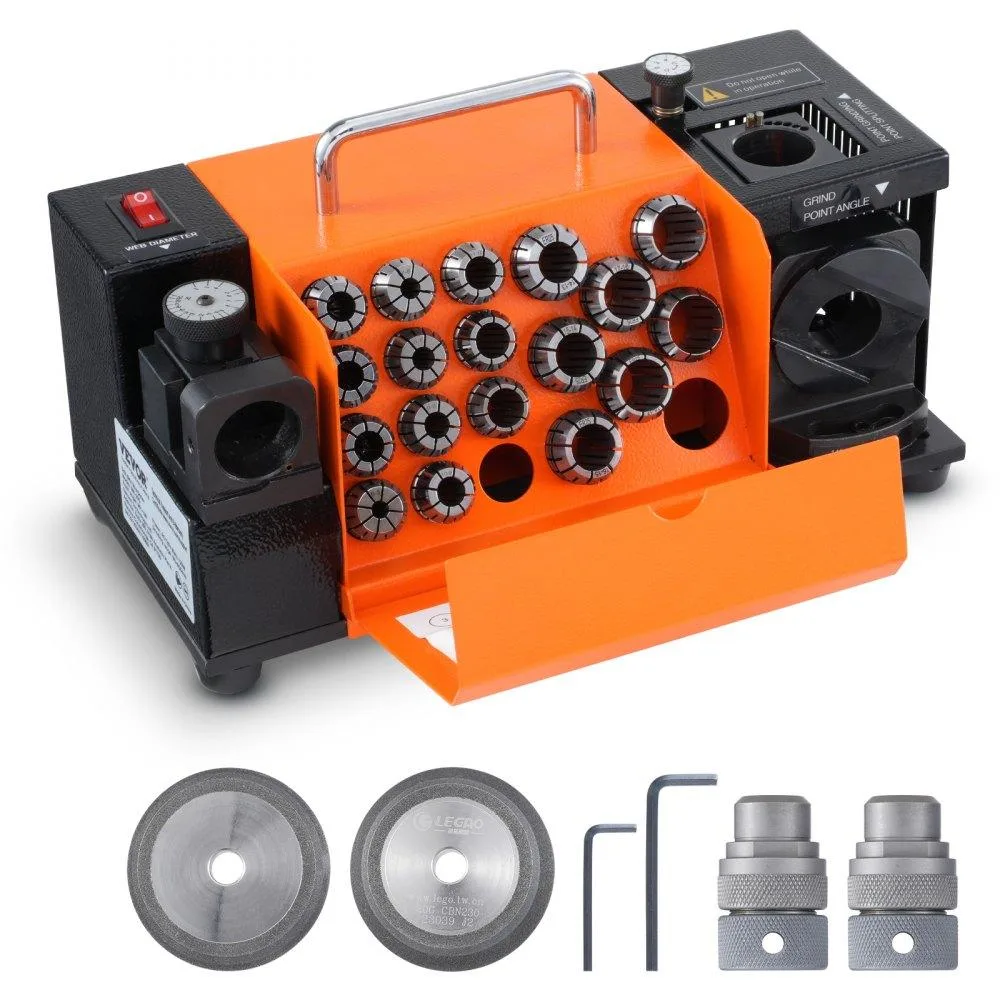 VEVOR VEVOR MR-20G Drill Bit Sharpener 3-20mm 18 Collets CBN SDC Wheels — product photo