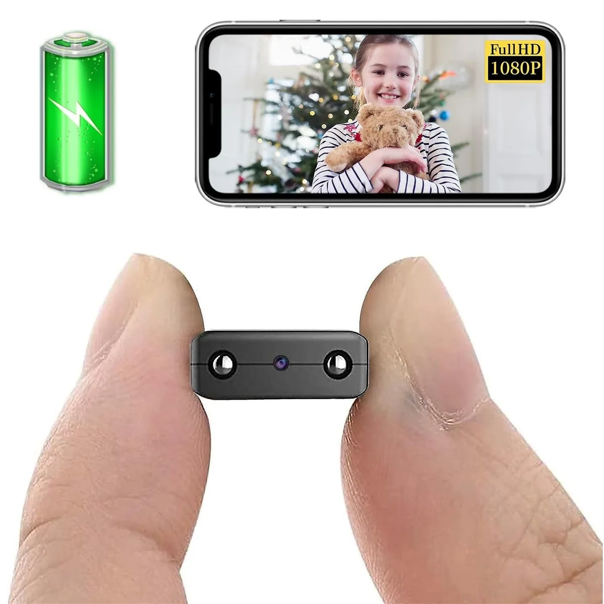 NShi NShi 1080P WiFi Hidden Camera Night Vision 1.5h Battery 2024 — product photo