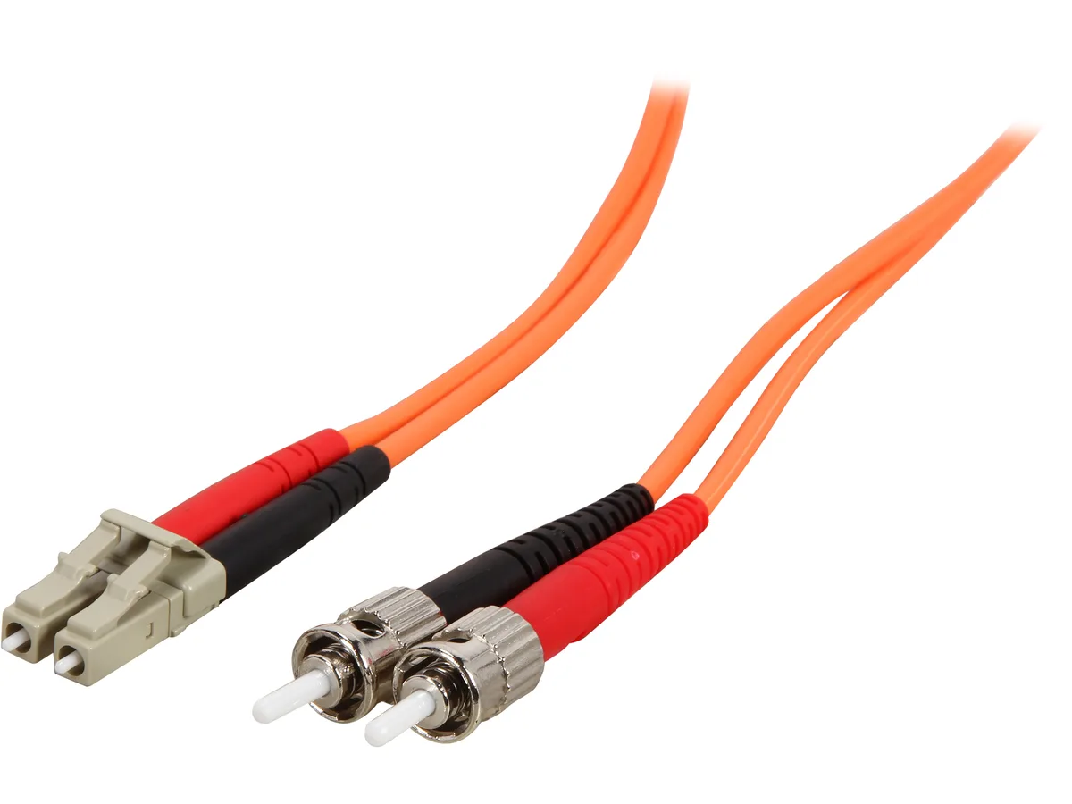 STARTECH STARTECH 50FIBPLCST3 9.8 ft 50/125 OM2 Duplex LC-ST Plenum Fibre Optic Cable — product photo