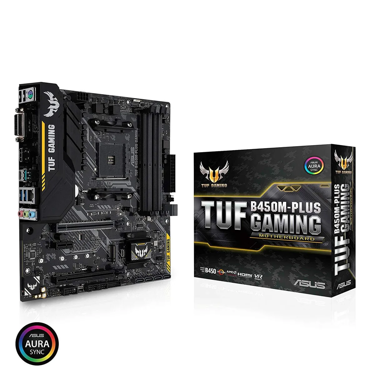 ASUS ASUS TUF B450 Gaming Motherboard AMD Ryzen 2 HDMI DVI-D M.2 Micro ATX — product photo
