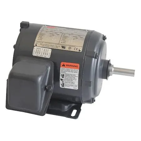 Dayton three-phase motor steel frame 56 rigid base 1/3 HP 208-230/460V